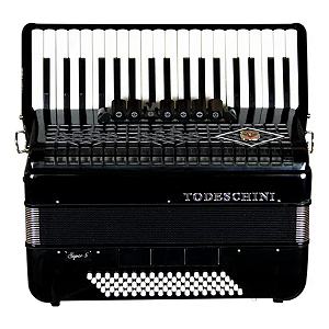 Acordeon Todeschini 80 Baixos 37 Teclas YW870 Preto C/Bag
