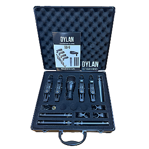Kit de 9 Microfones Para Bateria Dylan DD-9