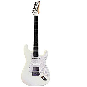 Guitarra Seizi Fun Katana Musashi Snow White Sparkle C/ Bag