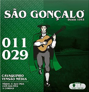 Encordoamento para Cavaco São Gonçalo .011 Níquel com Bolinha