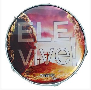 Pandeiro Spanking em ABS 10" Branco Pele Leitosa Ele Vive