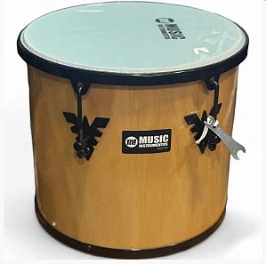 Repique Madeira Samba Music 30X12'' Verniz Aro Preto