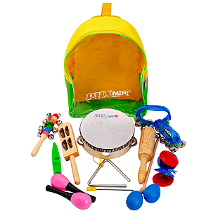 Kit Bandinha Infantil PHX com 10 Instrumentos e Mochila
