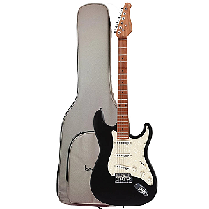 Guitarra Benson Stratocaster Hardy 901 BK/WP Black C/ Bag