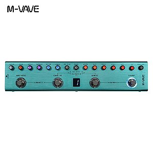 Pedaleira M-vave Tank-G Pedal De Guitarra Cor Verde-claro
