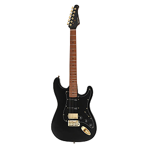 Guitarra Benson Hardy S 902 M BK/BK Preto/Dourado C/ Bag
