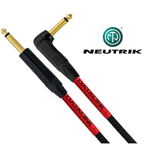 Cabo Studio P/ Instrumentos Neutrik P10 x P10 90º L 5m (Tubo Personalizado)