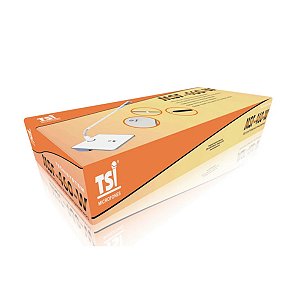 Microfone TSI De Mesa MSF-460-W Com Phantom Power LED Azul e Haste Flexível