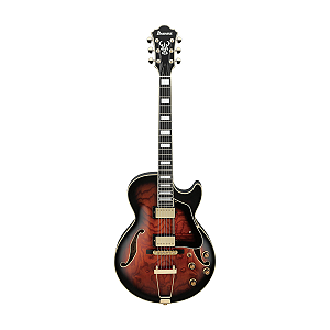 Guitarra Ibanez Semi-Acústica Expressionist Dark Brown Sunburst AG Series AG95QA-DBS