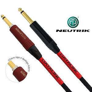 Cabo Datalink Studio P/ Instrumentos Neutrik P10 Silent x P10 3M (Tubo Personalizado)