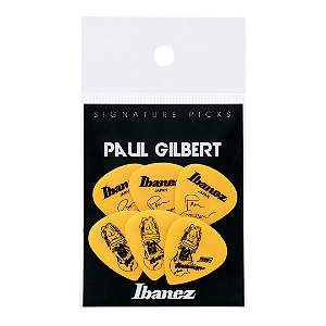 Palheta Ibanez 1.0mm 6un Amarela Paul Gilbert Signature B1000PG-YE