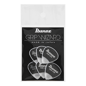 Palheta Ibanez Kit 6un Branca Sand Grip 0.8mm Grip Wizard PPA16MSG-WH