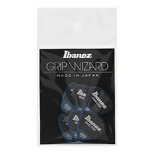 Palheta Ibanez Kit 6un Azul Sand Grip 0.8mm Grip Wizard PPA16MSG-DB