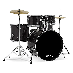 Bateria Acústica MXT Completa Para Igreja + Banco E Pratos
