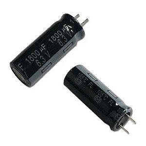 Kit Com 10 Capacitor Eletrolitico 1800uf 6.3v 20x8mm 105c