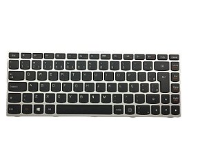 Teclado Para Notebook Lenovo G40-70 80 Portugues Prata/Preto