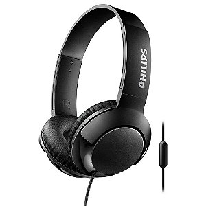 Fone De Ouvido Com Microfone Philips Bass+ Shl3075 Preto