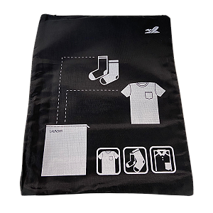 Kit Sacos Para Mala Casambiente 03 Peças Nylon Preto