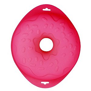Forma De Silicone Formato Donut Rosa Mais Higienica - Casambiente