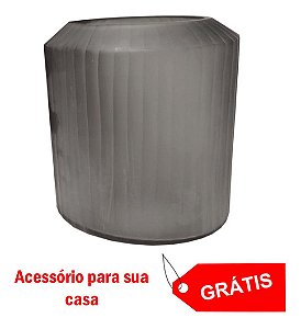 Vaso Em Vidro Fumê 25,5cm By João Armentano