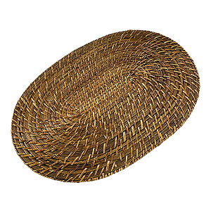 Sousplats Rattan E Bambu Rústico Supla 32x45 Vietnã