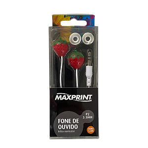 Fone De Ouvido Maxprint Morango Stereo