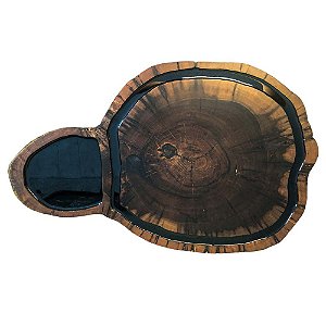 Tábua Premium Rústica Canela com divisória e resina Black