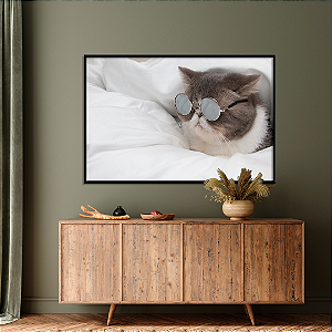 Quadro FineArt Gato de Óculos