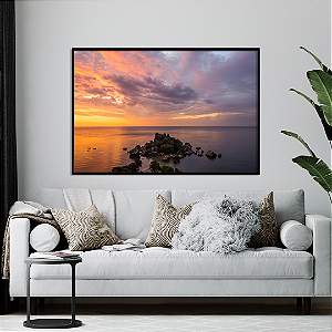 Quadro FineArt Praia ao Nascer do Sol