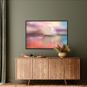 Quadro FineArt Natureza Abstrato a Pluma no Universo Colorido