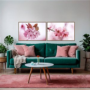 Conjunto com 2 quadros FineArt Flores de Cerejeira