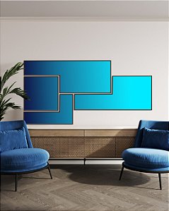 Composição FineArt Azul Estrutural - Coleção ReFrame