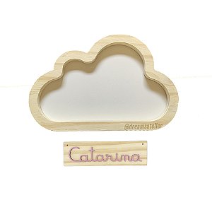 Nuvem Pinus com 1 Plaquinha Pinus e Nome