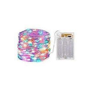 CORDÃO COBRE 100 LEDS COLORIDO - USB OU PILHA