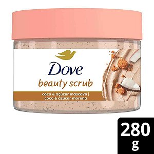 ESFOLIANTE DOVE BEAUTY SCRUB COCO E AÇUCAR MASCAVO 280G