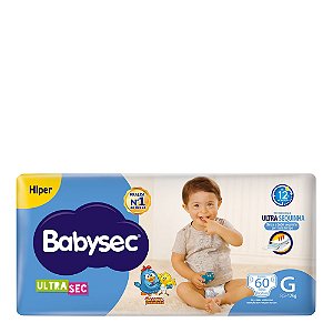 FRALDA BABYSEC ULTRASEC GALINHA PINTADINHA HIPER G 60UNI