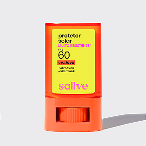 PROTETOR SOLAR BASTÃO FPS60 MUITO RESISTENTE SALLVE 15G