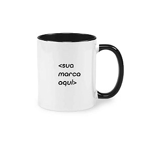Caneca Cerâmica Alça Colorida | 325ml