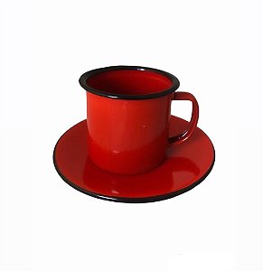 Caneca de ágata 150ml - Tamanho 6 Cor Vermelha