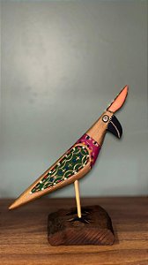 Artesanato Figuras Pássaros - 17cm - Sérgio D.Inês - Código 4.664
