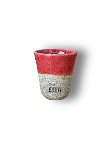Copo de Cerâmica feito à mão - Coleção Doses de Nordestinidade - EITA Vermelho