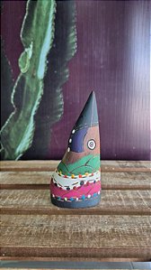 Artesanato Cabeças de Madeira - 14cm - Sérgio D.Inês - Código 5.286