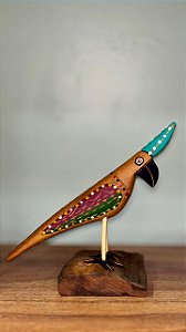 Artesanato Figuras Pássaros - 17cm - Sérgio D.Inês - Código 4.661