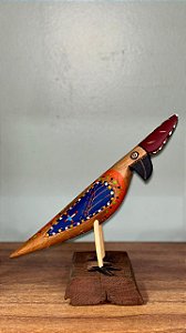 Artesanato Figuras Pássaros - 17cm - Sérgio D.Inês - Código 4.662
