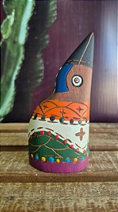 Artesanato Cabeças de Madeira - 14cm - Sérgio D.Inês - Código 5.292