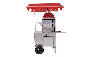 Carrinho de Churrasco Churrasquinho Espetinho de Gato 50cm de Churrasqueira Inox - R2