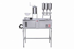 Bancada Mesa Churros com Masseira Fuso + 3 Doceiras + Adaptador Espanhol R2