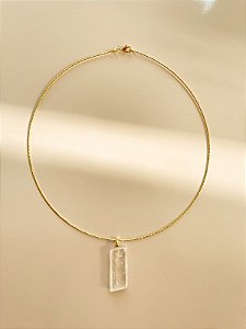 Colar de Aro Ouro Calcita Ótica