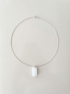 Colar Aro Selenita Prata