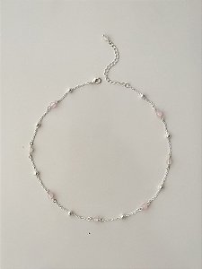 Gargantilha Sirius Quartzo Rosa